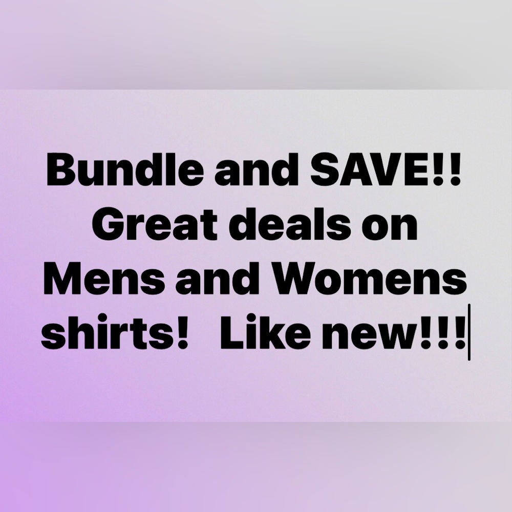 Great deals on men’s and women’s shirts